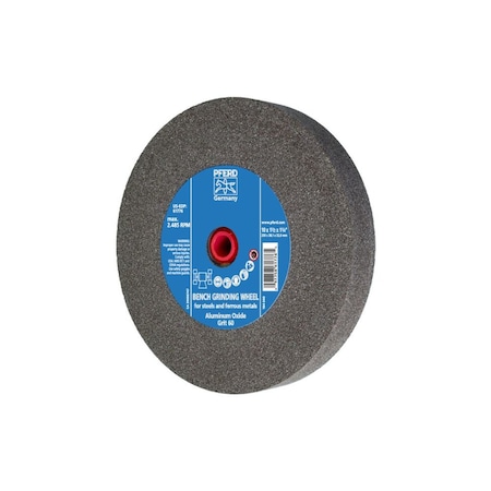 Pferd 61776 10in x 1-1/2in Vitrified Bench Wheel 1-1/4in A.H., Aluminum Oxide, 60 Grit 61776-PFERD